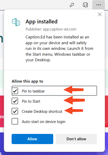 Download Caption.Ed from Microsoft Edge 3