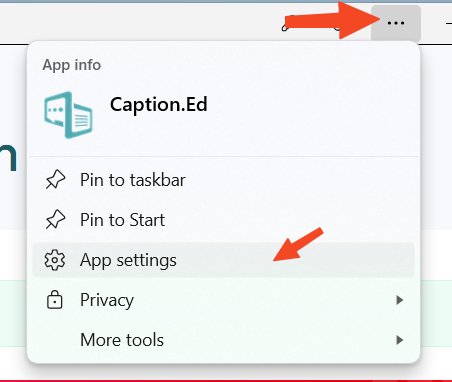 Download Caption.Ed from Microsoft Edge 5