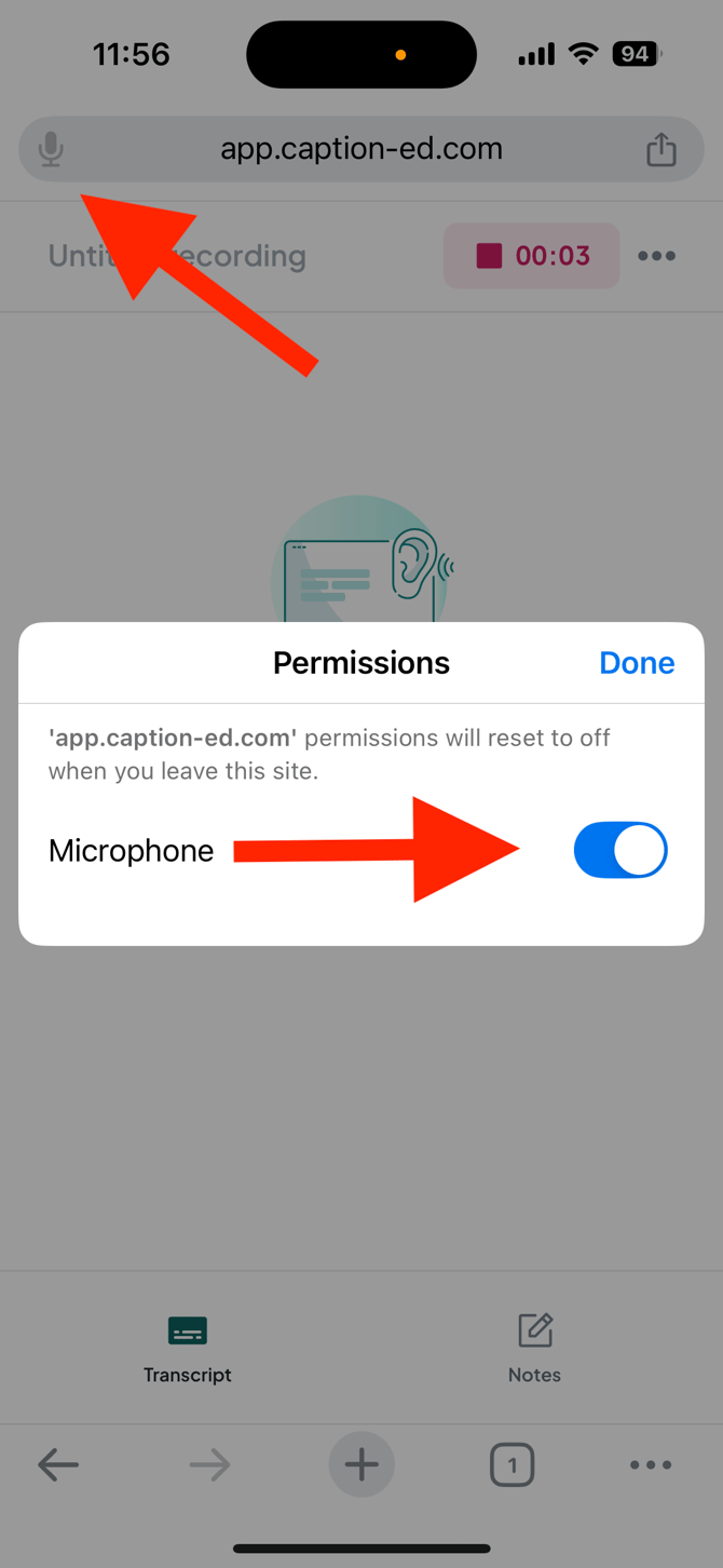 Fixing Google Chrome (Mobile) Microphone Permissions 1