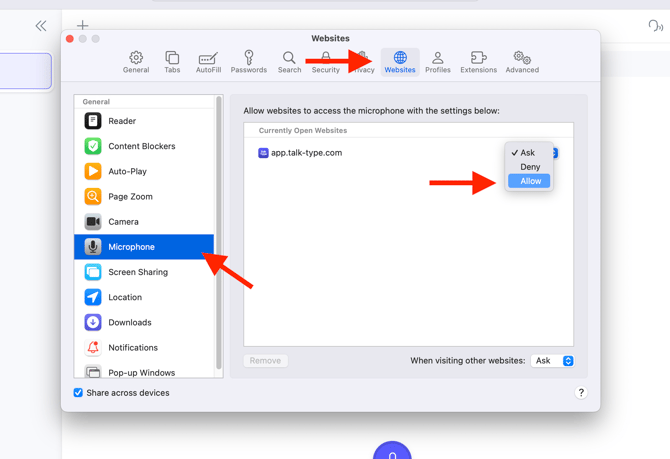 Fixing Safari (Desktop) Microphone Permissions TT