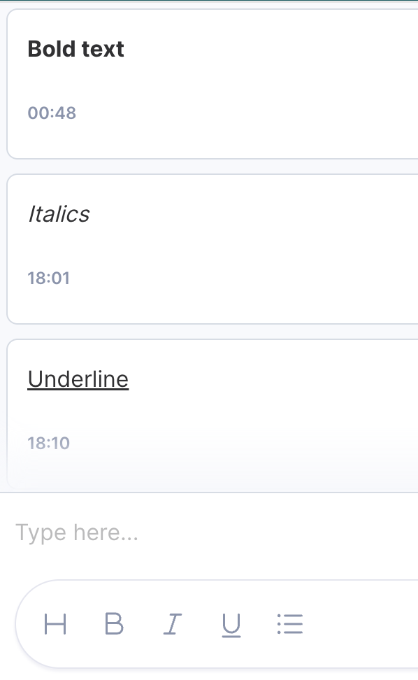 Formatting Notes - Bold, Underline, Bullet Points & Headings