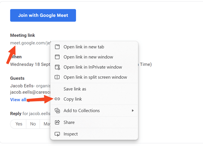 How to Invite Caption.Ed Scribe to your Google Meet Meeting 3