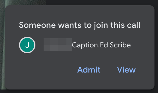 How to Invite Caption.Ed Scribe to your Google Meet Meeting 5
