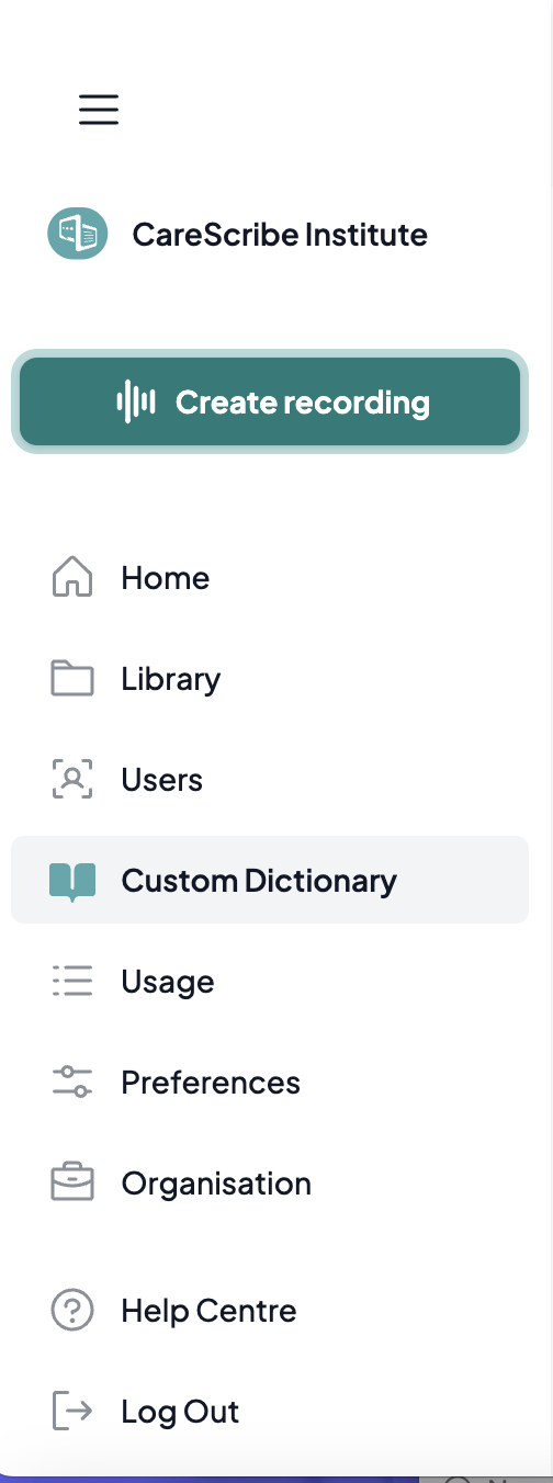 How to configure the Custom Dictionary