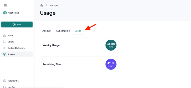 How to find your usage history 2