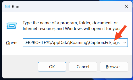 How to get your Caption.Ed desktop app error logs 2