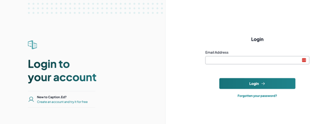 How to log into Caption.Ed in the browser 3