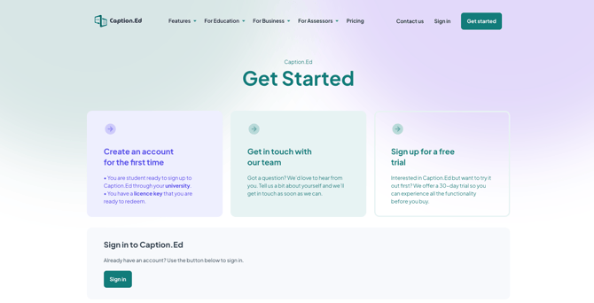 How to log into Caption.Ed in the browser