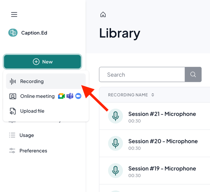 How to record a meeting using the browser and microphone 2