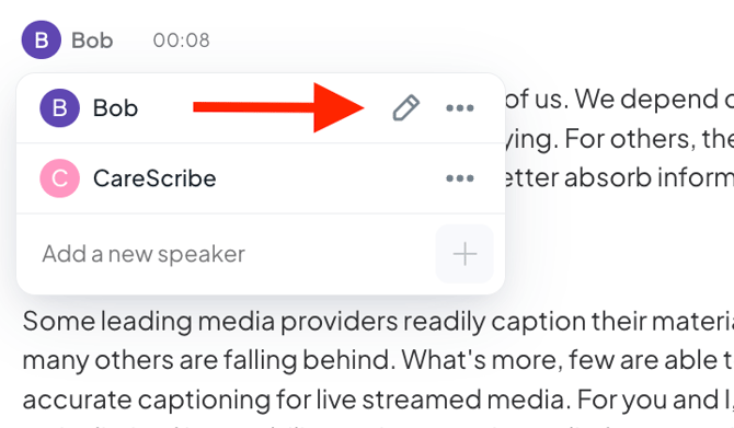 How to update and change speaker labels 2