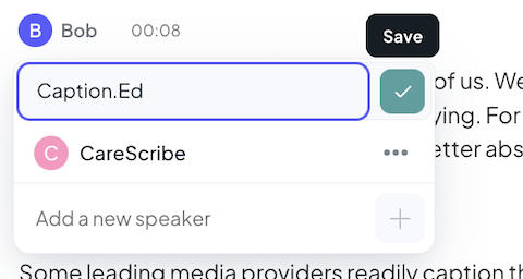 How to update and change speaker labels 3