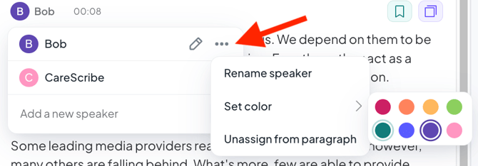 How to update and change speaker labels 4
