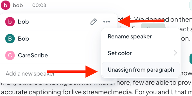 How to update and change speaker labels 6