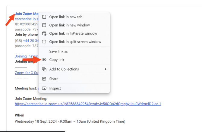 Invite Caption.Ed Scribe to Zoom Meeting 3