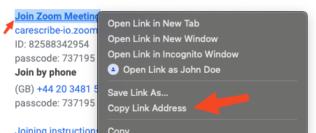 Invite Caption.Ed Scribe to Zoom Meeting