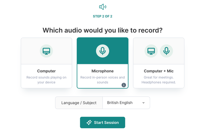 Setting up your Session 2