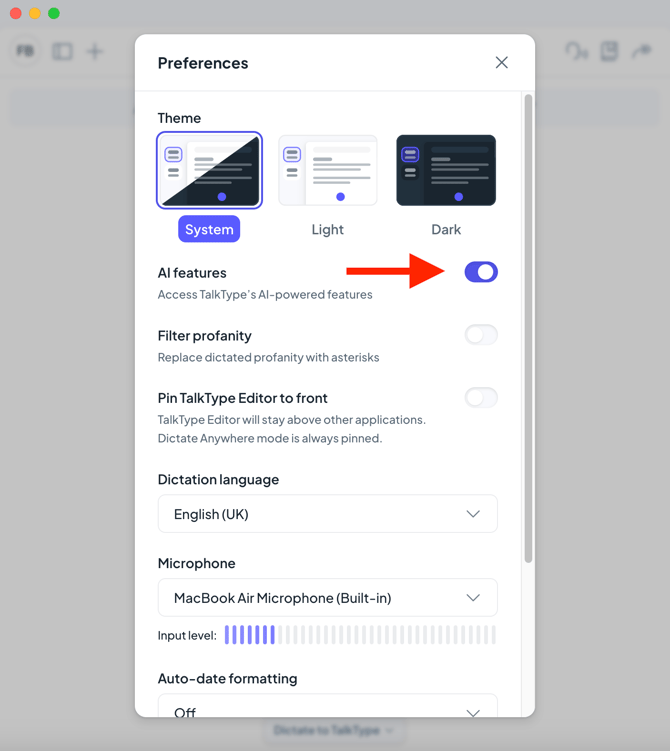 Using AI with TalkType 2