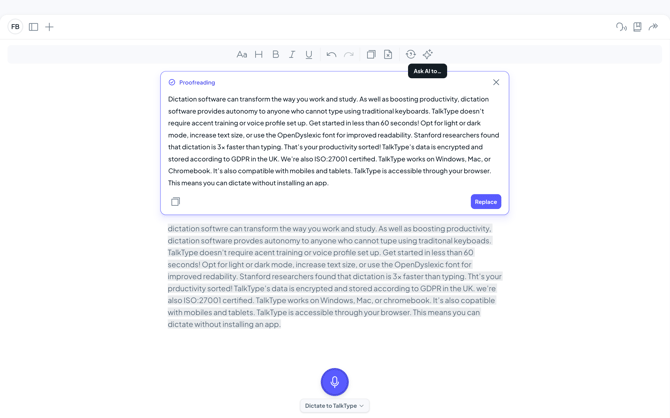 Using AI with TalkType 4