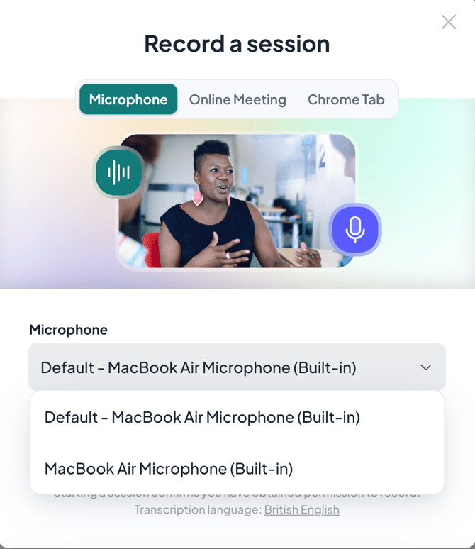 What to do is my audio is not being picked up